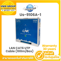 ราคา สายแลน LAN CAT6 UTP Cable 100m Box LINK US 9106A 1 ความยาว 100 เมตร ภายในอาคารสีฟ้า Warranty 30 years (21531084305)