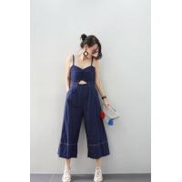 ราคา จั๊มสูทลินิน ขายาว เว้าเอว เย็บแต่งขอบ ไซส์ใหญ่ kaewtashop จั๊มสูทกางเกง จั๊มสูท สายเดี่ยว (20607436541)