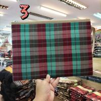 ราคา กระเป๋าถือใส่เอกสาร ทรงสี่เหลี่ยม งานผ้าฝ้ายลายไทย ผ้าขาวม้ามีสายคล้องมือ (16342616515)