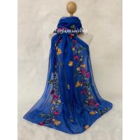 ราคา ผ้าพันคอ ผ้าคลุมไหล่ ผ้าปักดอกไม้ ลายมาใหม่ (21390525297)