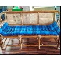 ราคา เก้าอี้โซฟาหวายแท้ 3 ที่นั่ง พร้อมเบาะ (18315026286)