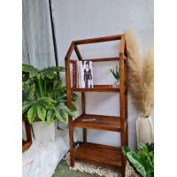 ราคา ชั้นวางของ ชั้นไม้สัก ชั้นวางต้นไม้ มี 2 ขนาด ชั้นบ้านไม้ (15909291107)