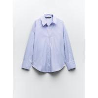 ราคา ZARA เสื้อเชิ้ตผ้าป๊อบลิน คอปก แขนยาว BASIC POPLIN SHIRT (21425628431)