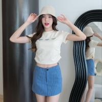 ราคา JARINYA เสื้อยืดครอปผ้าเนื้อเด้ง งานปักเพชร สกรีนกากเพชร สวยวิ้งๆ ไม่ย้วย ไม่หด ยับยาก ผ้าเกรดดีสุด (21320200070)