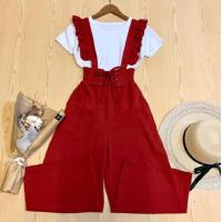 ราคา เซท2ชิ้น เอี๊ยมกางเกงขายาว เสื้อยืดแขนสั้น (15565749360)