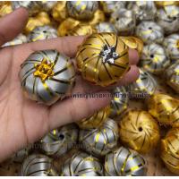 ราคา เหรียญโปรยทานลูกจันทร์ขอบทอง 50ชิ้น ใส่เหรียญ 1 บาทแล้ว เหรียญโปรยทานงานบวชงานบุญ (21719348295)