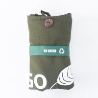 ราคา กระเป๋าGogreen ถุงผ้าพับได้ ถุงผ้าshopping ย่ามรักษ์โลก สีเขียว พร้อมสายรัดจัดเก็บ (21614959745)