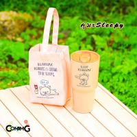 ราคา แก้วน้ำพลาสติกลายน่ารักพร้อมกระเป๋า พร้อมกระเป๋ามีฝาปิด แก้วพลาสติก ลายการ์ตูนลิขสิทธิ์แท้ (14886626368)