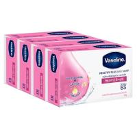 ราคา แพ็ค 4 ก้อน Vaseline วาสลีน สบู่ก้อน เฮลตี้ พลัส 65ก x4ก้อน 3สูตร VASELINE CLEANSING สบู่ผสมสารบำรุงผิวจากวาสลีนโลชั่น 1 แพ็ค 4 ก้อน 75 g (3986118391)