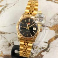 ราคา RADO VOYAGER นาฬิกาข้อมือผู้หญิง เรือนทอง หน้าปัดดำ สายสแตนเลส รุ่น 561 4019 2 015 Black Gold (8750722032)