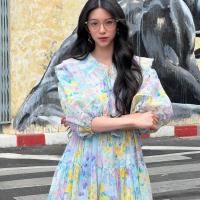 ราคา Tohns Oversized Flower Print Dress ชุดเดรสผ้าชีฟองพิมพ์ลาย (21630078287)