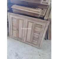 ราคา บานซิงค์ไ้ม้สักทอง ไม้สักแก่ ลูกฟัก เกล็ดไม้ ติดตั้งบานผับให้เรียบร้อย (21690937122)