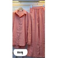 ราคา linen set ชุดเซ็ตลินินแขนยาว กางเกงขายาว ผ้าลินินอย่างดี ทรงสวยสุดๆ ใส่เที่ยว ใส่คลุมได้ ชุดเซ็ตผ้าลินิน ผ้าลินินแท้ (19798141927)