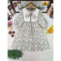 ราคา ชุดเดรสพิมพ์ลายสีเขียว (21606874402)