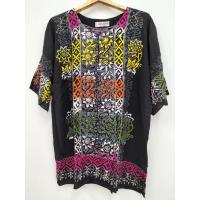 ราคา เสื้ออินโดแท้ ผ้าบาติกคอกลมแขนสั้นไซส์ใหญ่พิเศษ จัมโบ้XXL (15257155496)