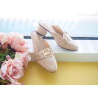 ราคา ส่งเร็วพิเศษ Sz 36 42 รองเท้าส้นสูงทรงหัวแหลม เปิดส้น แต่งอะไหล่ H งานเก๋สวยมากค่ะ (4155770517)