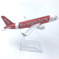 ราคา 16cm โมเดลเครื่องบิน Air Asia Everyone can fly 320 Aircraft Model วัสดุทำจากเหล็ก พร้อมฐาน ของเล่น ของสะสม (16575623236)