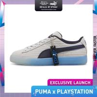 ราคา PUMA KIDS รองเท้าผ้าใบหนังกลับเด็กโต PUMA x PLAYSTATION สีเทา FTW 39665501 (21650009736)