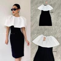 ราคา เดรสยาวประมาณเข่าดีไซส์เดรสสีดำ (20730916187)