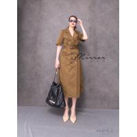 ราคา Mirrorsister 40319 5 เดรสแขนสั้นทรงเบรเซอร์ คอปกสูท แต่งกระเป๋าเท่ห์ๆทั้งช่วงบนและช่วงล่าง แต่งกระดุมด้านหน้าเปิดปิดได้ (21601486556)