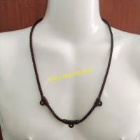 ราคา สร้อยเชือกเทียนถัก เส้นขนาด 4 มิล มีห่วง 3 ห่วง ห้อยพระได้3องค์ งานแฮนเมดฝีมือปราณีต กรุณากดเลือกสีเลือกขนาดก่อนกดสั่งซื้อ (9852608555)