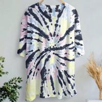 ราคา เสื้อยืดมัดย้อมสีพาสเทล ผ้าคอตตอน สีสันสดใส (21250388443)