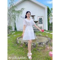 ราคา ชุดเดรสน่ารักมากกกก ผ้าไหมอิตาลี สีขาวมีซับในครึ่งตัวนะคะ (20916883127)