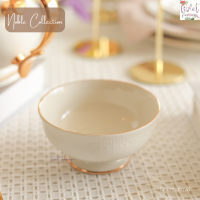 ราคา Violet Flamingo จานชามเซรามิครุ่น Noble Collection งานเกรดพรีเมี่ยม Premium Fine Porcelain สีขาวงาช้างขอบทอง (21618375940)