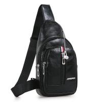 ราคา กระเป๋าคาดหน้าอกผู้ชาย หนังอย่างดี หนังนิ่ม กระเป๋าสะพายข้างหนัง PU กระเป๋าซิปซ่อน (11192396930)