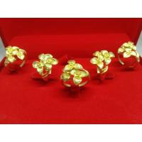 ราคา แหวนดอกแก้ว งานทองเหลืองแท้ (21558179395)