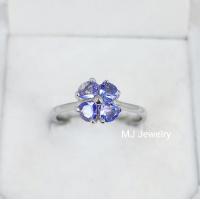 ราคา แหวนพลอยแท้ พลอยแทนซาไนซ์ แหวนเงินแท้ 92 5 ไม่คัน จิงเวลรี่จันทบุรี (20388833578)