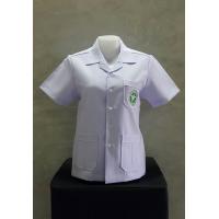 ราคา เสื้อกาวน์สีขาว เสื้อกาวน์แขนสั้นคอปก คอฮาวาย หญิง ตรากระทรวงสาธารณสุข (4029550966)