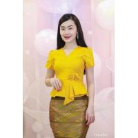 ราคา เสื้อไหมลาว สีเหลือง สวยทุกรุ่น (21550785031)