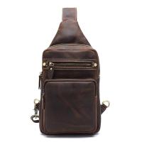 ราคา กระเป๋าผู้ชายหนังแท้แฟชั่นสไตล์ยุโรปและอเมริกากระเป๋าสะพายคาดอกกระเป๋าสะพายข้างแบบสปอร์ตกระเป๋าคาดอกหนังวัวชั้นแรกแนววินเทจยอดนิยมสำหรับผู้ชาย (8984036764)