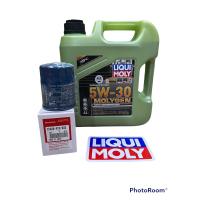 ราคา น้ำมัน แถมเสื้อ กรองเครื่องแท้ HONDA ใช้ได้ทุกรุ่น ญี่ปุ่นแท้ LIQUI MOLY น้ำมันเครื่อง MOLYGEN NEW GENERATION 5W 30 ขนาด 4 ลิตร (14390620902)