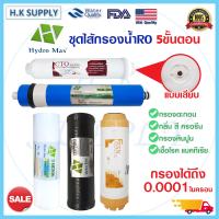 ราคา Hydro Max ไส้กรองน้ำ RO 5 6 ขั้นตอน เรซิ่น น้ำแร่ 50 75 150 200 GPD USA PP Carbon Resin Post Omnipure Mazuma Hydromax (16425640975)