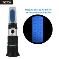 ราคา Yieryi มือถือ B rix Meter Refractometer 45 82 น้ำผึ้งน้ำตาล Refractometer ส่วนขั้นต่ำ 0 5 B rix ATC Refractometer (403013282)