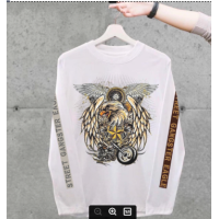 ราคา เสื้อวินเทจ ผ้าคอตตอน สกรีนลายนกอินทรีย์ (21377809982)