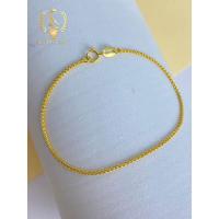 ราคา Keen jewelry สร้อยข้อมือทองแท้ สร้อยข้อมือผู้หญิง สร้อยข้อมือ 9K ของแท้ สร้อยข้อมือ 9K อิตาลี ลายสี่เสา 1 25 มิล สีทอง มีใบรับประกันจากทางร้าน (21748129544)