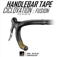 ราคา ผ้าพันแฮนด์เสือหมอบ CICLOVATION FUSION SERIES HANDLEBAR TAPE สีดำด้าน ทอง (18076602896)