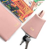 ราคา VITTcustomSTUDIO Key Holder Personalized Saffiano Genuine Leather พวงกุญแจ ที่ครอบกุญแจ หนังวัวแท้ พิมพ์ลาย saffiano สแตมป์ชื่อ (5848948287)