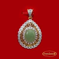 ราคา Inspire Jewelry NN จี้มรกต หยก และพลอยเขียวส่อง งานDesign จิวเวลรี่หลายแบบ เพชรกลมCZ ตัวเรือน24K (21688179435)