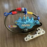 ราคา ปั้มนิชชิน NISSIN พร้อมขาจับมิเนียม สายถักเอิร์นใส่W125 W110i SONIC พร้อมผ้าเบรค ปั้มนิชชิน ปั้ม2พอท ปั้มล่างนิชชิน (21735180993)