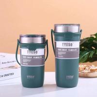 ราคา เเก้วน้ำ TYESO 18 Oz24 Oz เเก้วน้ำเก็บอุณหภูมิ มีหูหิ้วซิริโคน สแตนเลส304 มี 4 สี ให้เลือก (19636321641)