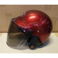 ราคา หมวกกันน็อคครึ่งใบ สีแดง แถมฟรี กระจกบังแดด (21488596779)