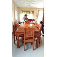 ราคา โต๊ะอาหารกวาง150 ไม้สักแท้100 ส่งฟรียกเว้นภาคใต้ (18912742796)