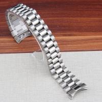 ราคา New 20mm Solid Stainless Steel Watchband For Rolex DATEJUST Silver Gold Watch Strap Wrist Bracelet Folding Clasp Logo On (20129536252)