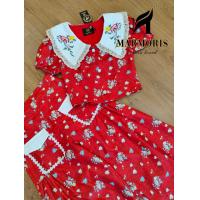 ราคา ป้าย Marmoris เซท 2 ชิ้นเสื้อคอปกทรงสวย มาพร้อมกางเกงขายาวงานปักลายทั้งชุดสวยมาก (21241152069)