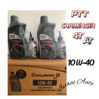 ราคา น้ำมันเครื่อง พร้อมน้ำมันเฟืองท้าย PTT CHALLENGER 4T 10W 40 AT ขนาด 0 8 L ใช้สำหรับรถออโต้ทุกรุ่น 1 ลัง 10 กระป๋อง (18923968437)