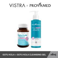 ราคา SET VISTRA Gotu Kola Extract Plus Zinc 30 caps Provamed Acniclear Gotu Kola Acne Cleansing Gel 120ml (21569807860)